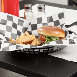 Tablecraft Large Black Oval Food Snack Basket